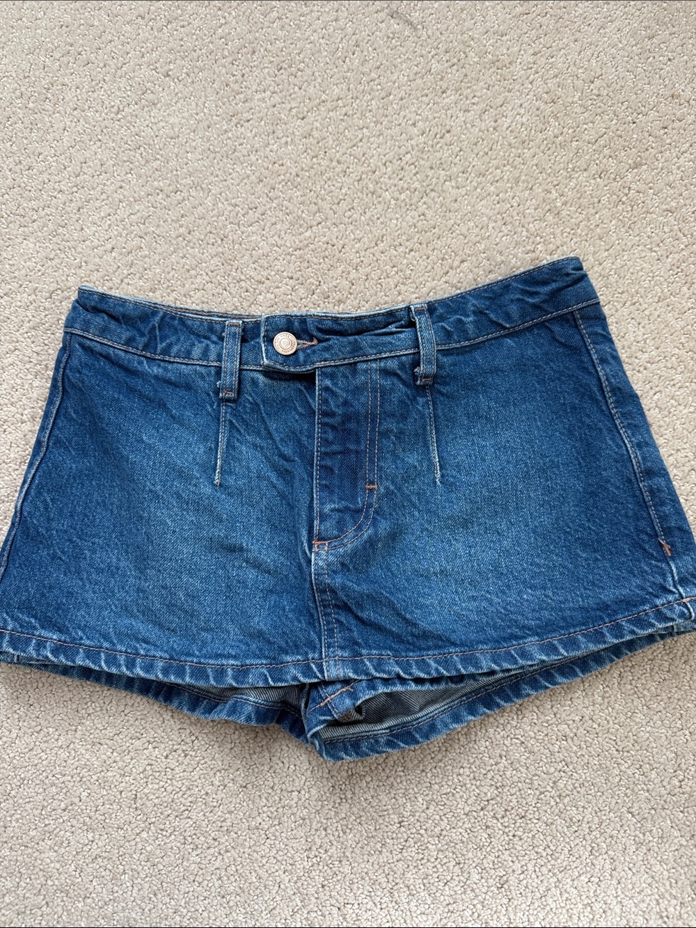 Free People denim mini skirt